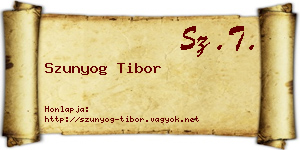 Szunyog Tibor névjegykártya